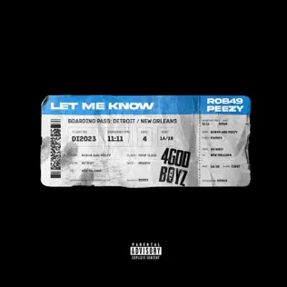 Let Me Know Single Rob49 Peezy Let Me Know Single Rob49 Peezy